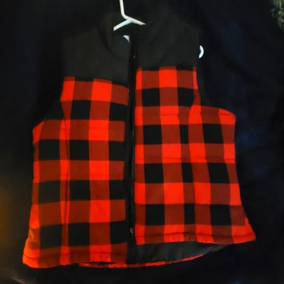 Victory Outfitters Womens Black and Red Plaid Vest Size Large - Picture 1 of 2